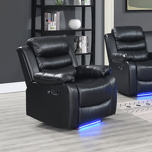 Chaya Recliner 1R Black PU Leather