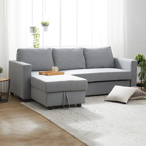 Makari Corner Sofa Bed Grey