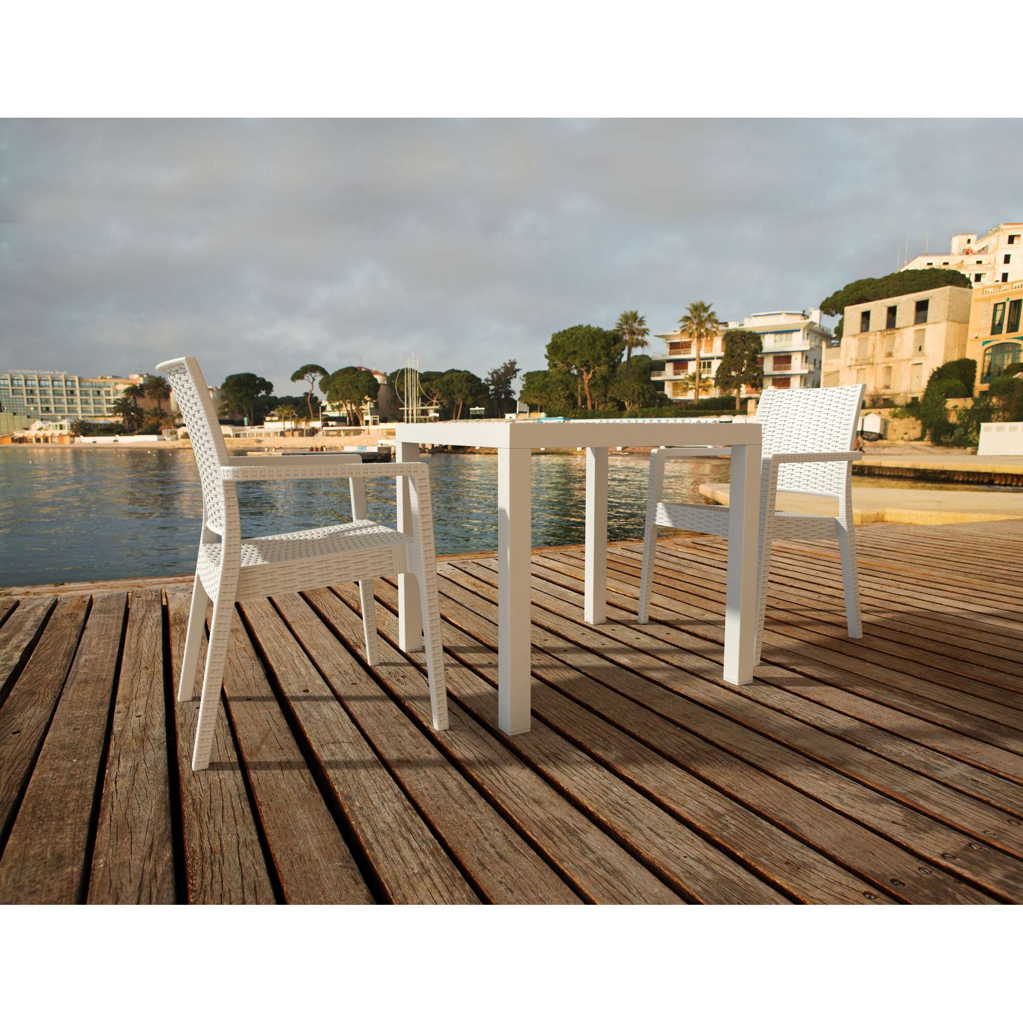 Siesta Orlando 80 Table Ibiza Arm Chair 2 Seat Package