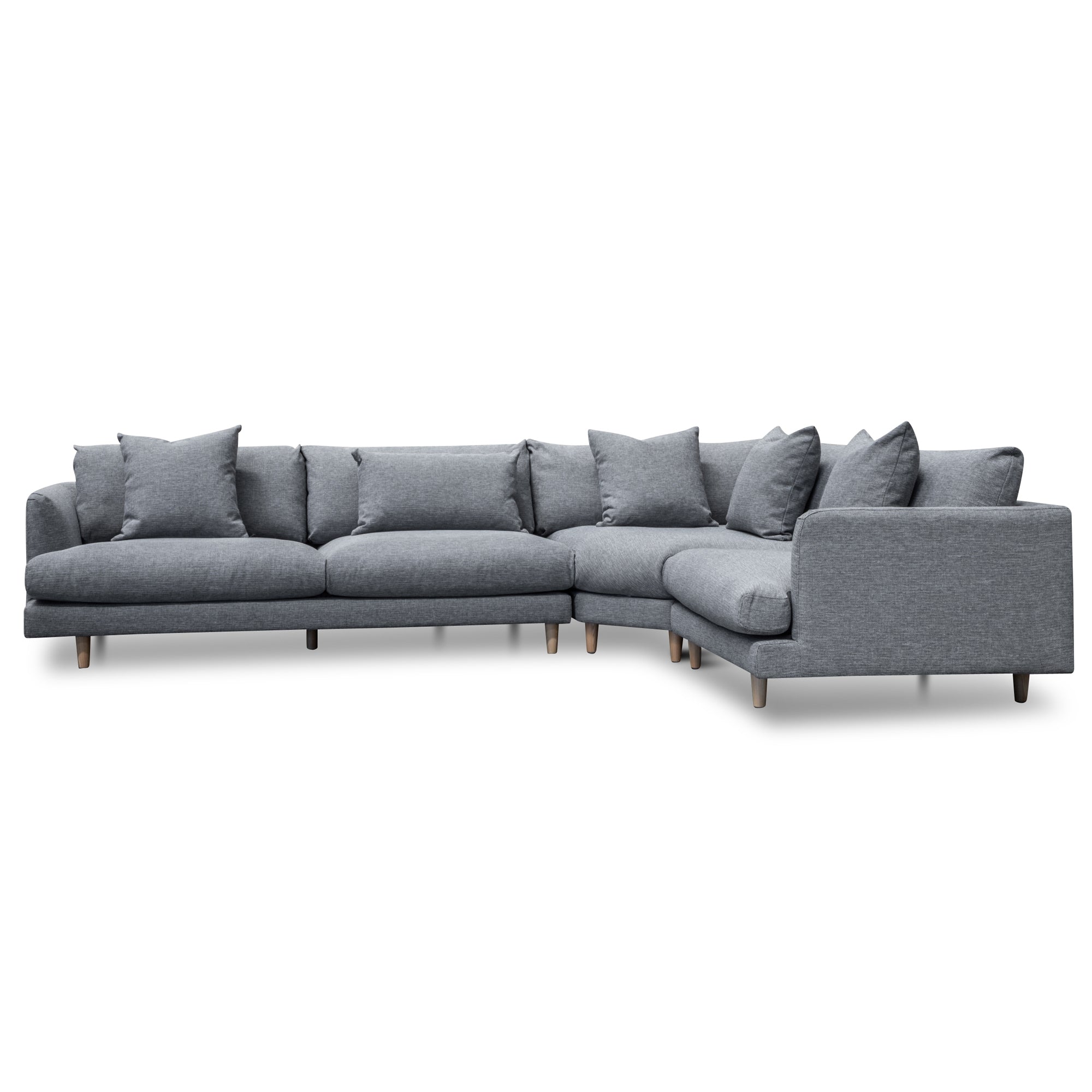 Della Right Return Modular Sofa - Graphite Grey