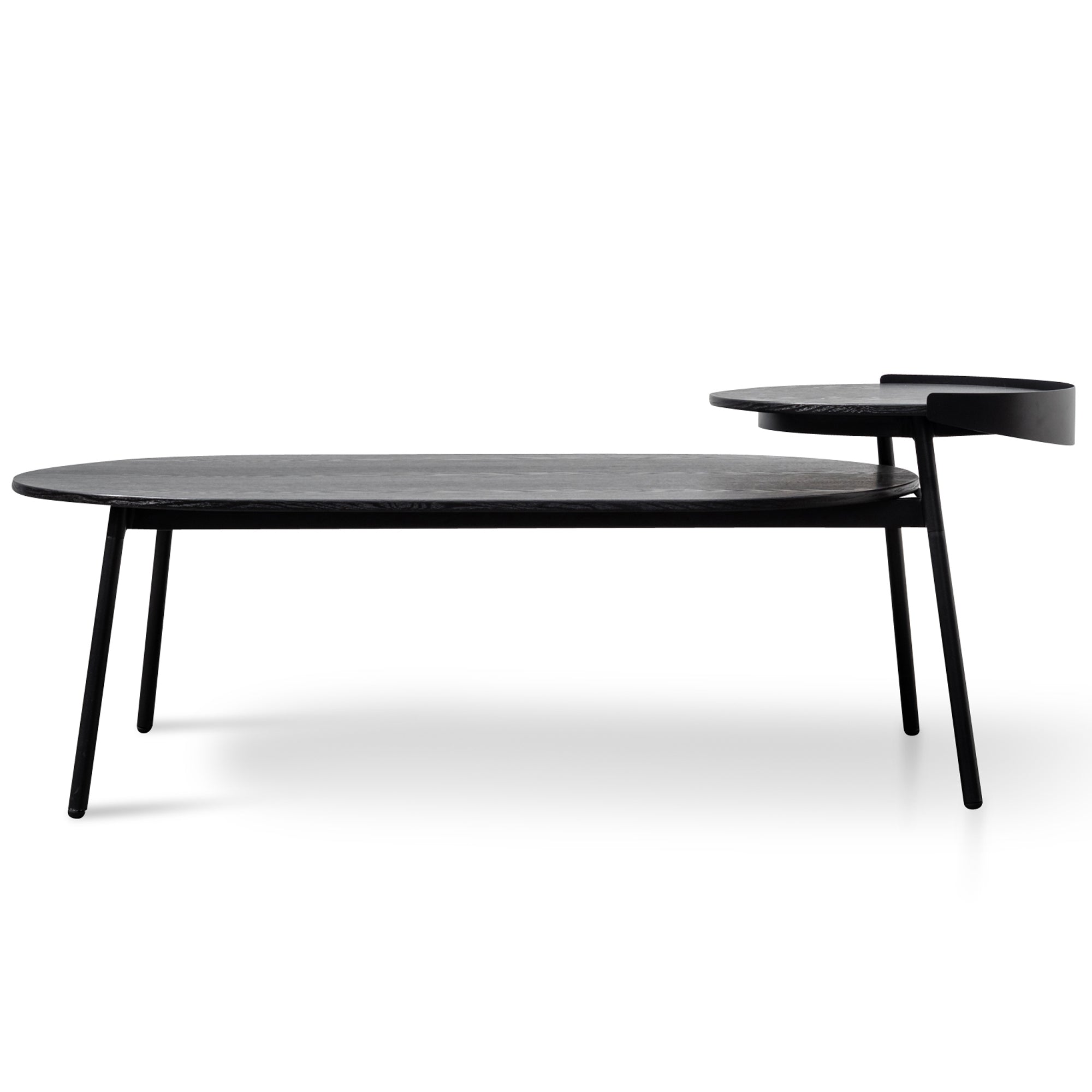 Pena 1.47m Wooden Coffee Table - Full Black