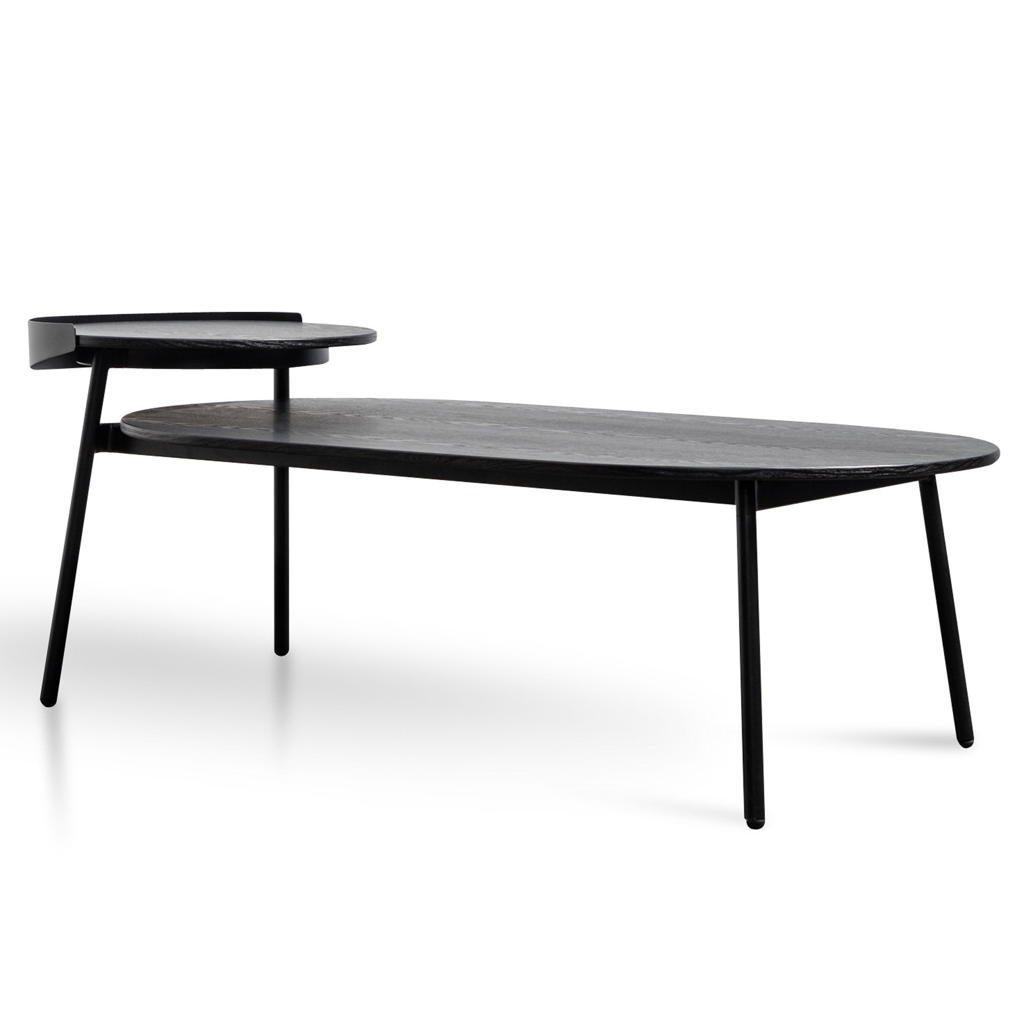 Pena 1.47m Wooden Coffee Table - Full Black