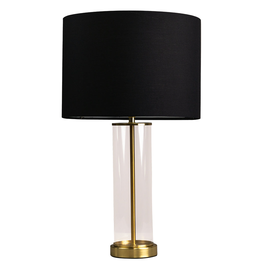 East Side Table Lamp - Brass with Black Shade