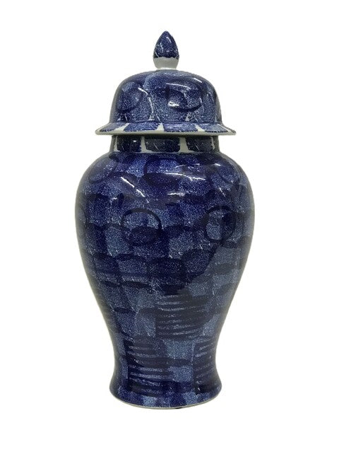 Blue Abstract Ginger Tall Jar