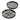 Black and Grey Plaid Motif Round Trays (Set of 2)