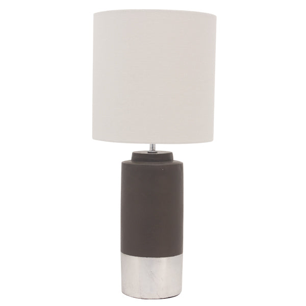 Zane Concrete Table Lamp Silver