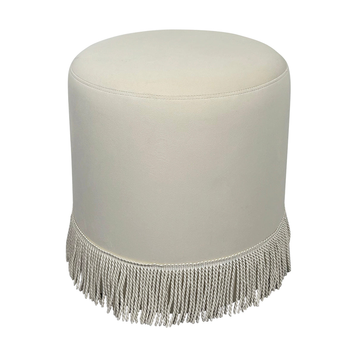 Nemi Stool - Ivory Velvet