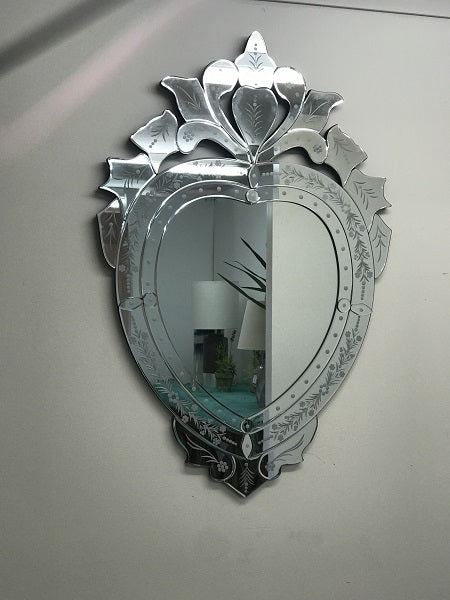 Heart Shaped Venetian Large Mirror