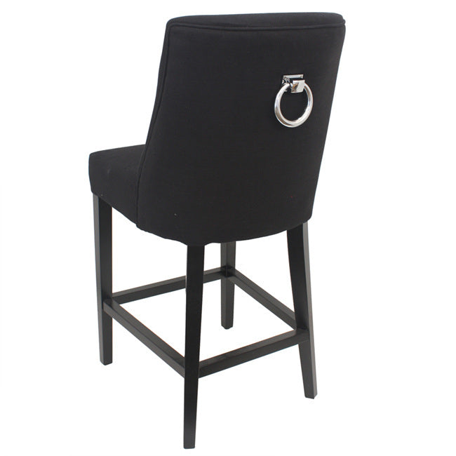 Ophelia Tall Barstool Black Chrome Ring