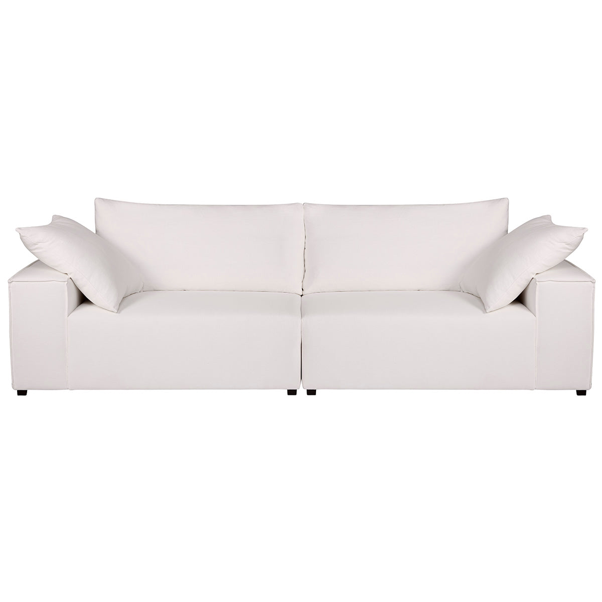 Midtown 4 Seater Sofa - White Linen