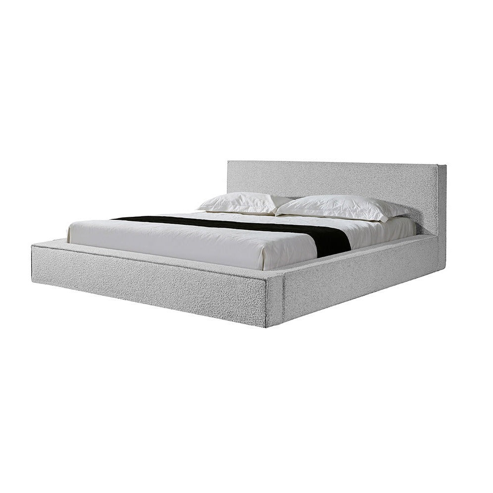 Castillo King Sized Bed Frame - Charcoal White Boucle