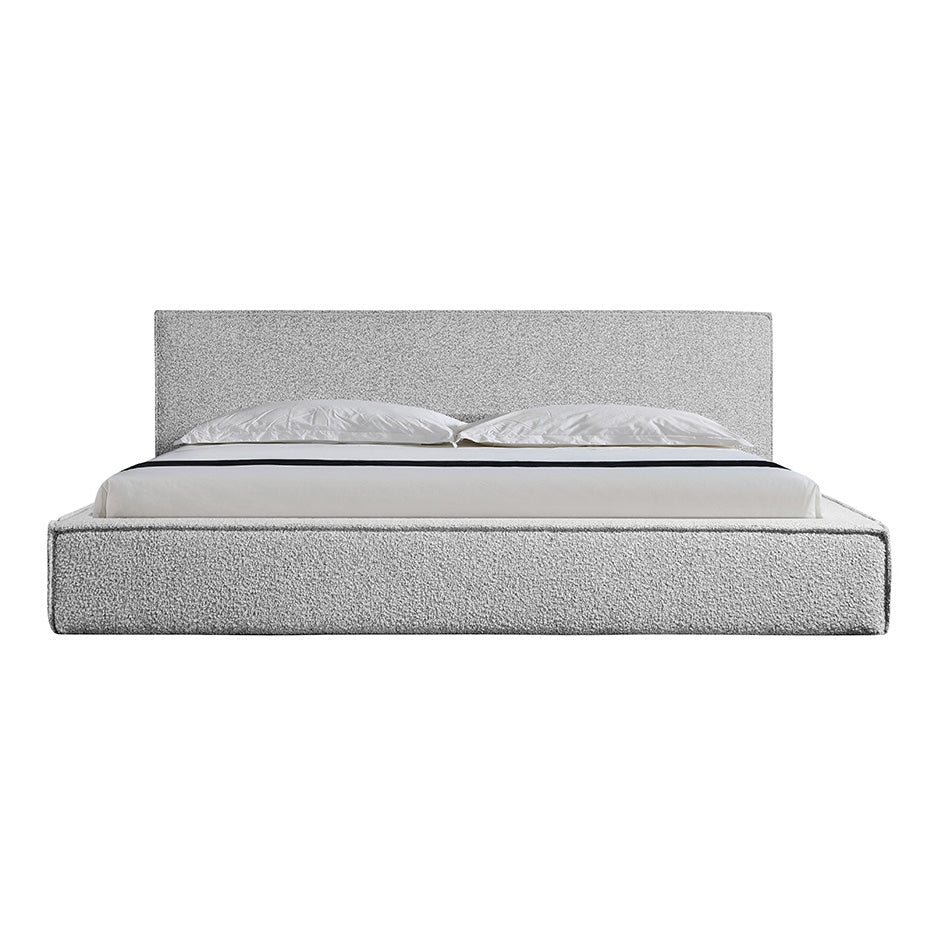 Castillo King Sized Bed Frame - Charcoal White Boucle