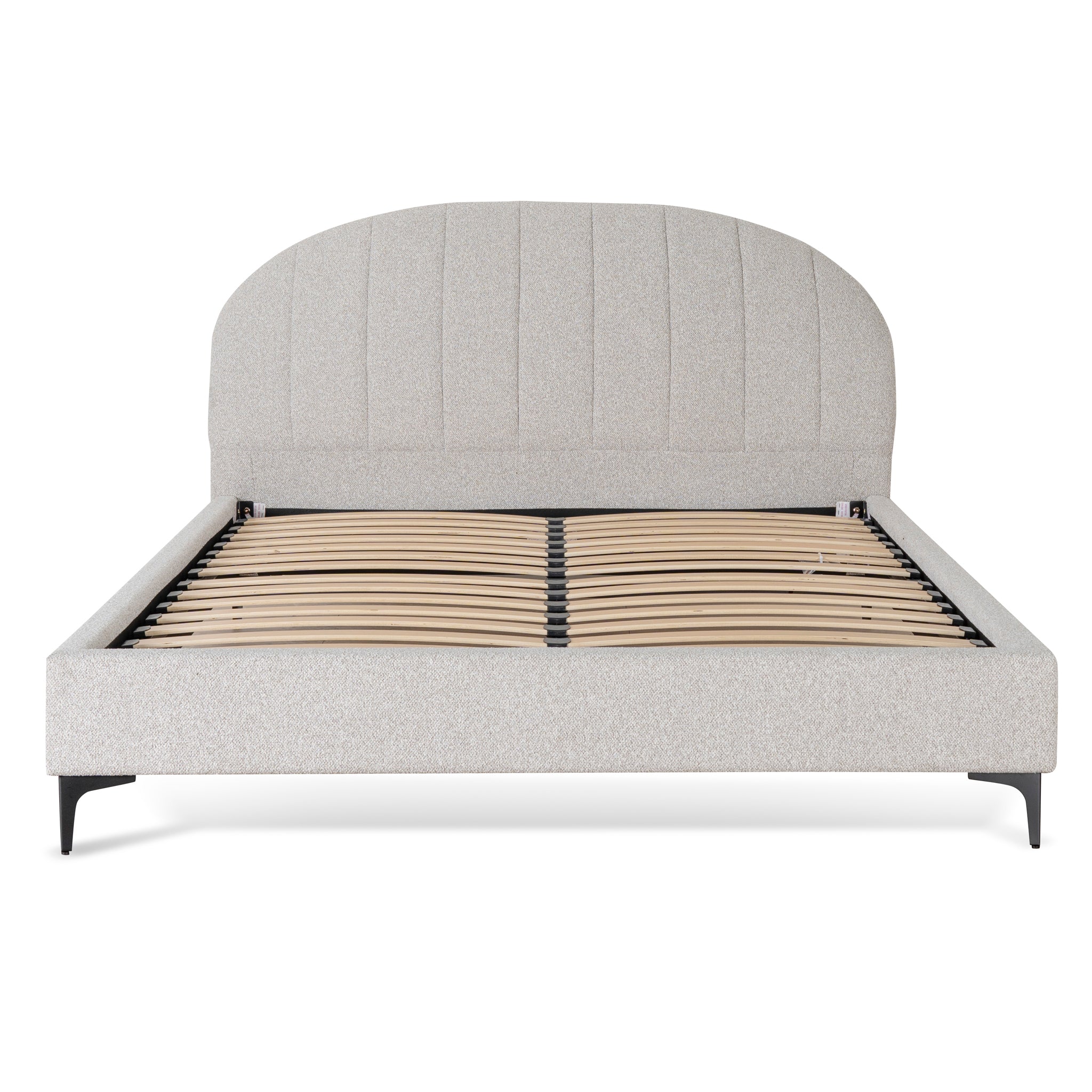 Olin Fabric Queen Bed Frame - Clay Grey