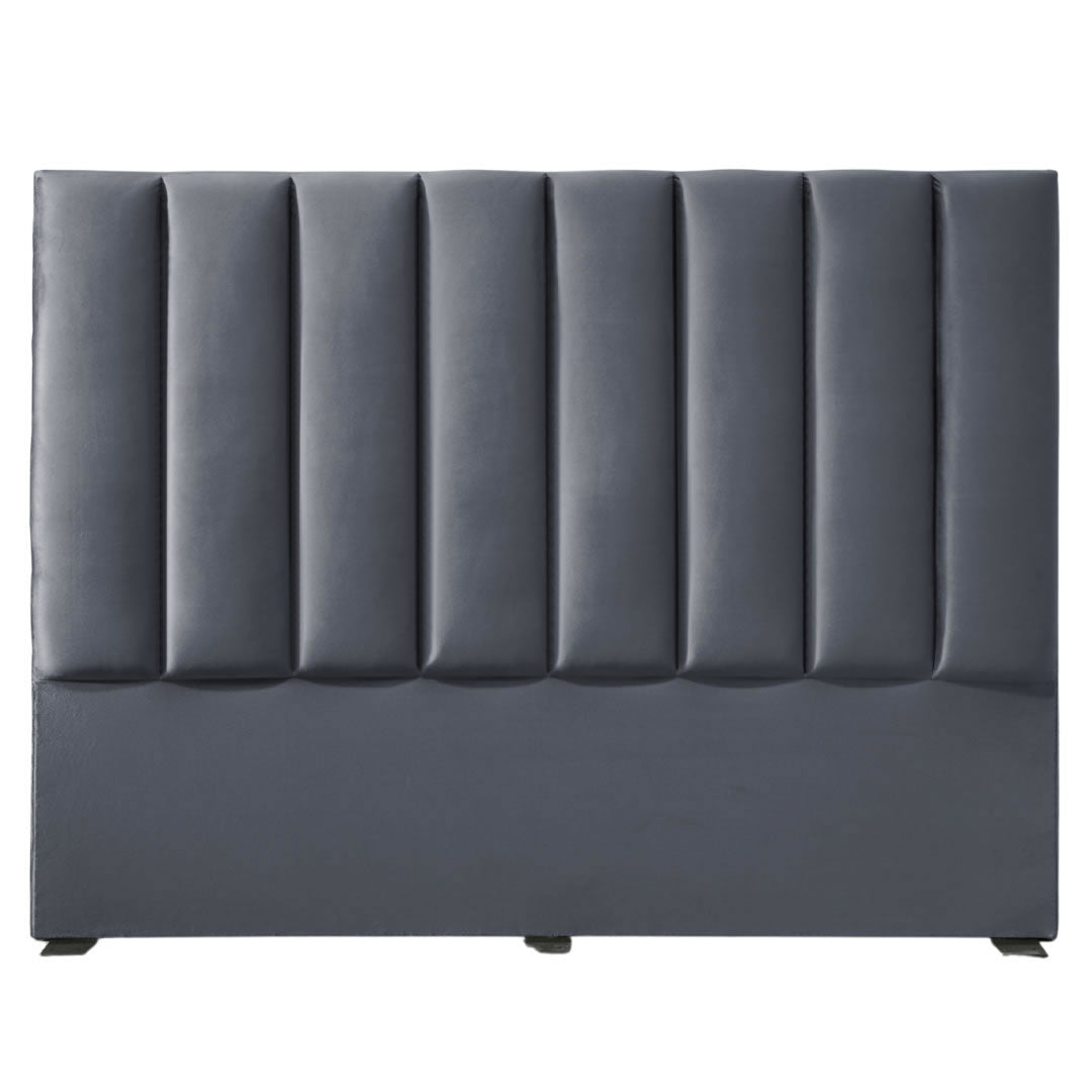 Monaco Queen Bedhead - Charcoal Velvet