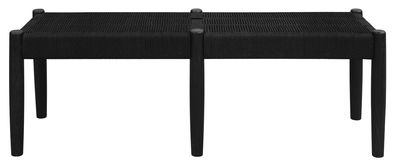 Kelly Loom Oak Bench - Black