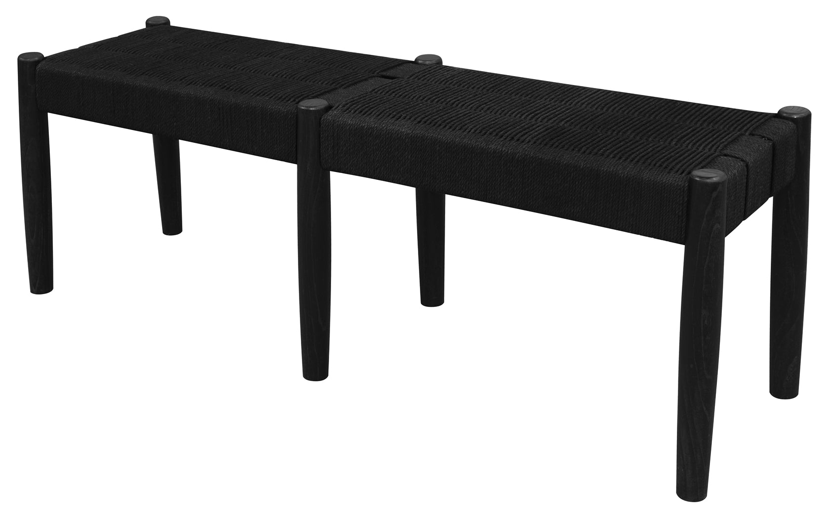 Kelly Loom Oak Bench - Black