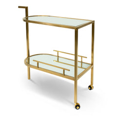 Luigi Bar Cart - Mirror and Gold Base