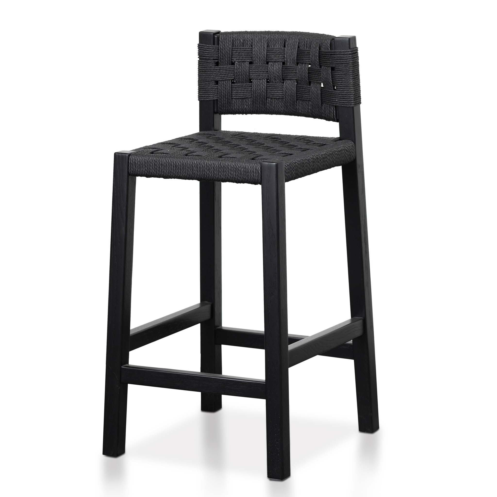 Jolen Rattan Bar Stool - Black