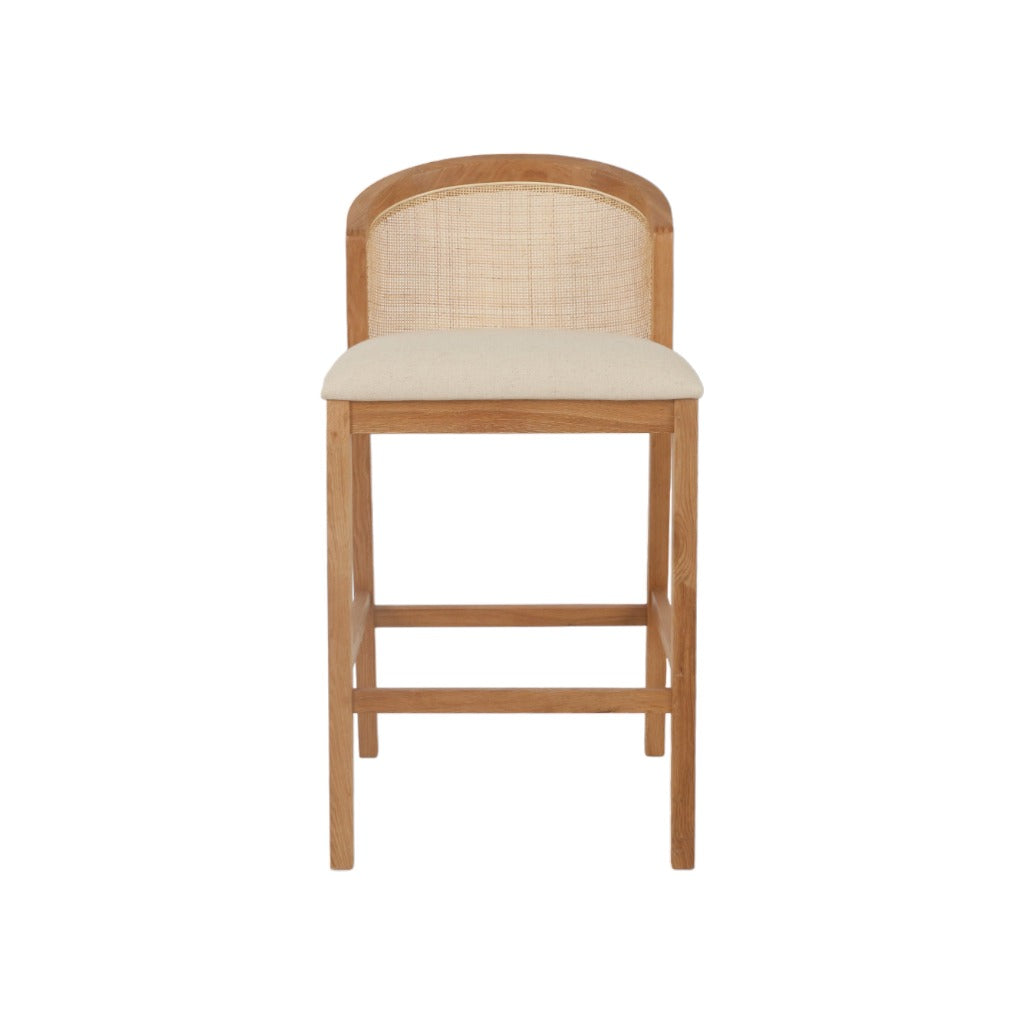 Margie Fabric Barstool - Light Beige