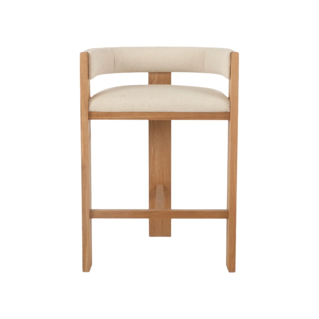 Miles Natural Barstool - Light Beige