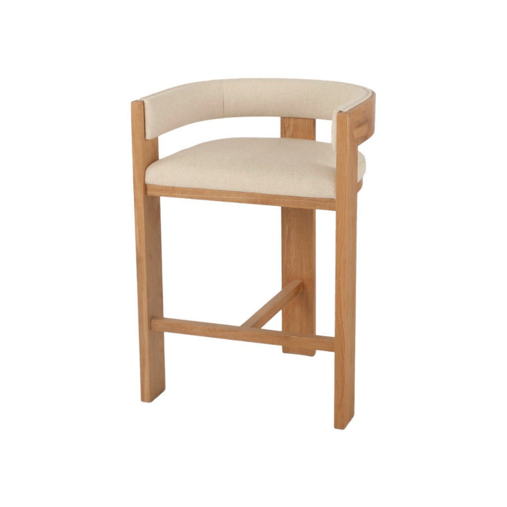 Miles Natural Barstool - Light Beige