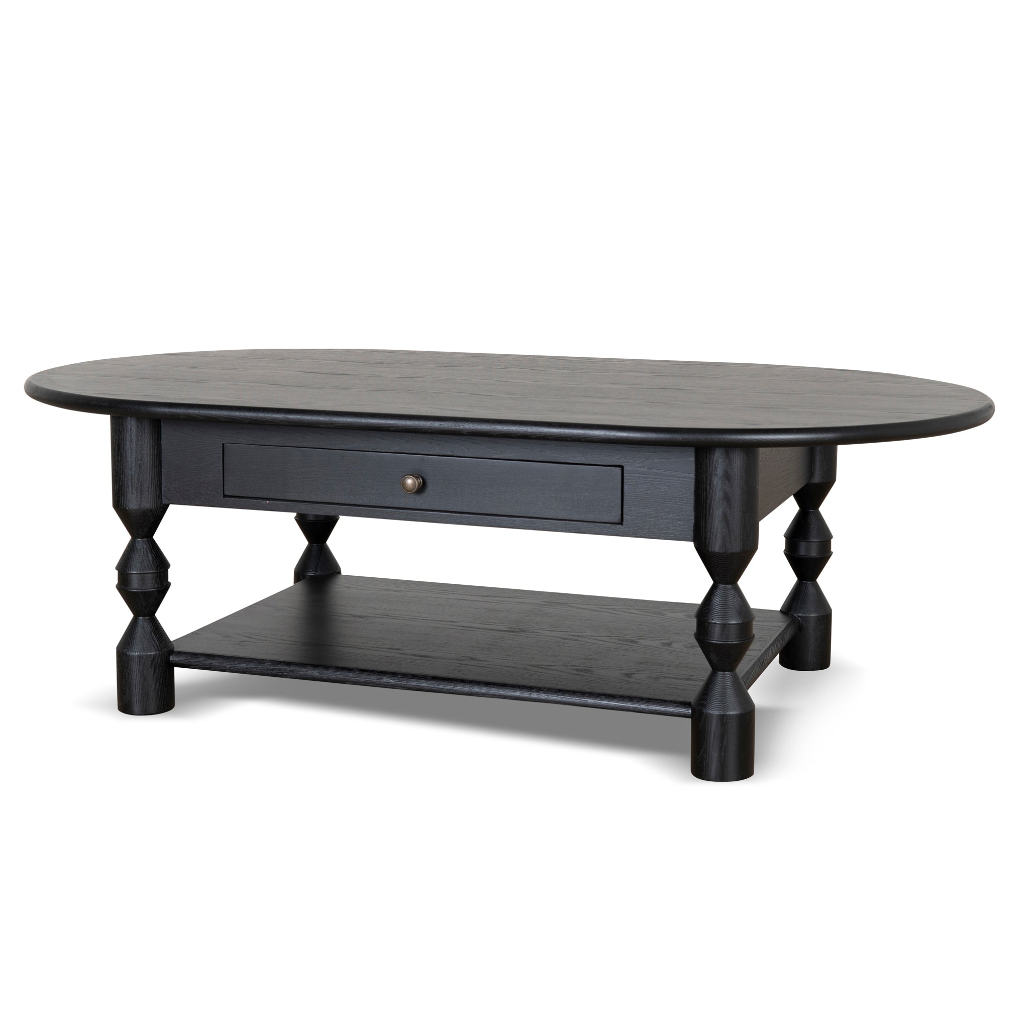 Globo 1.4m Oval Coffee Table - Black