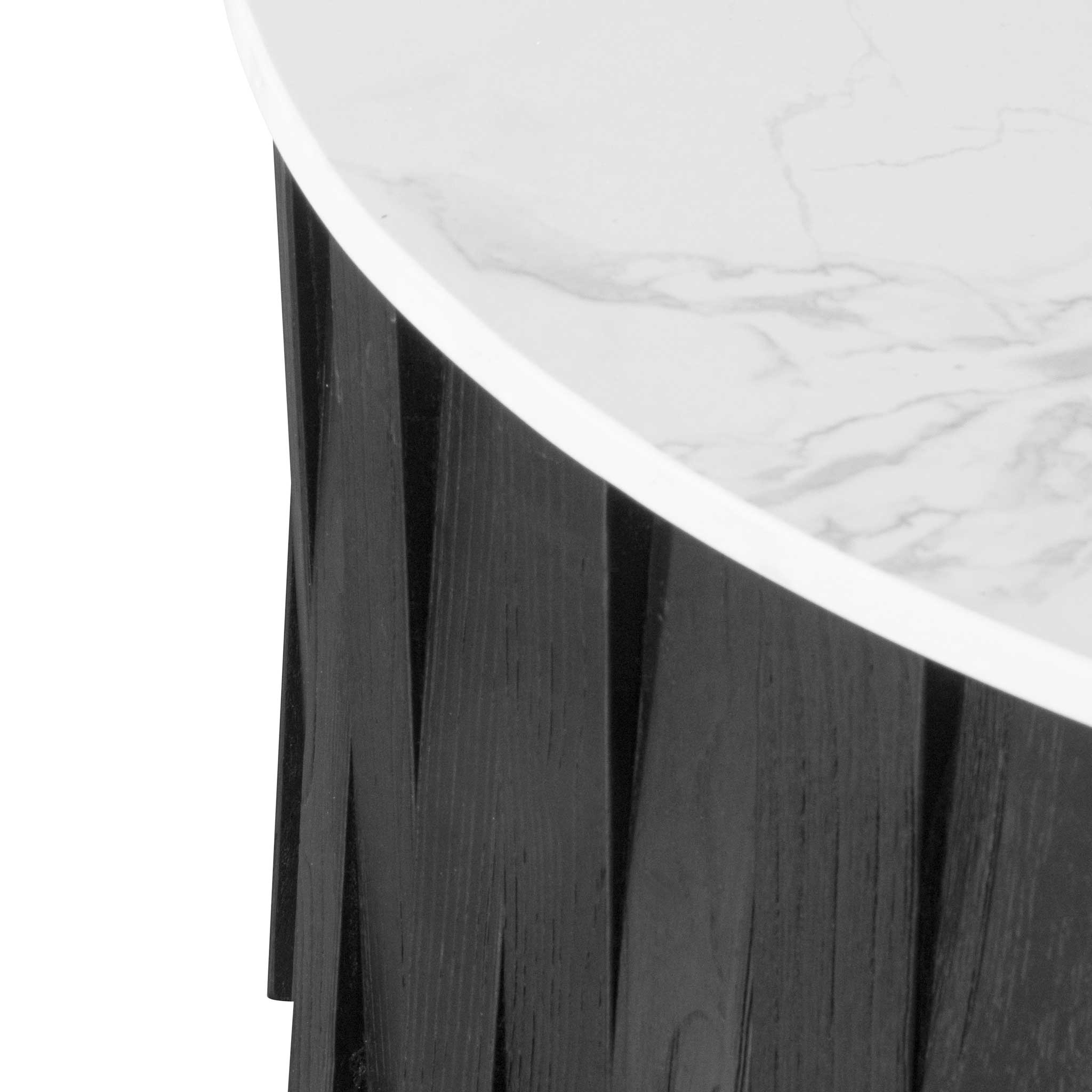 Tulisa Round marble Coffee Table - Black