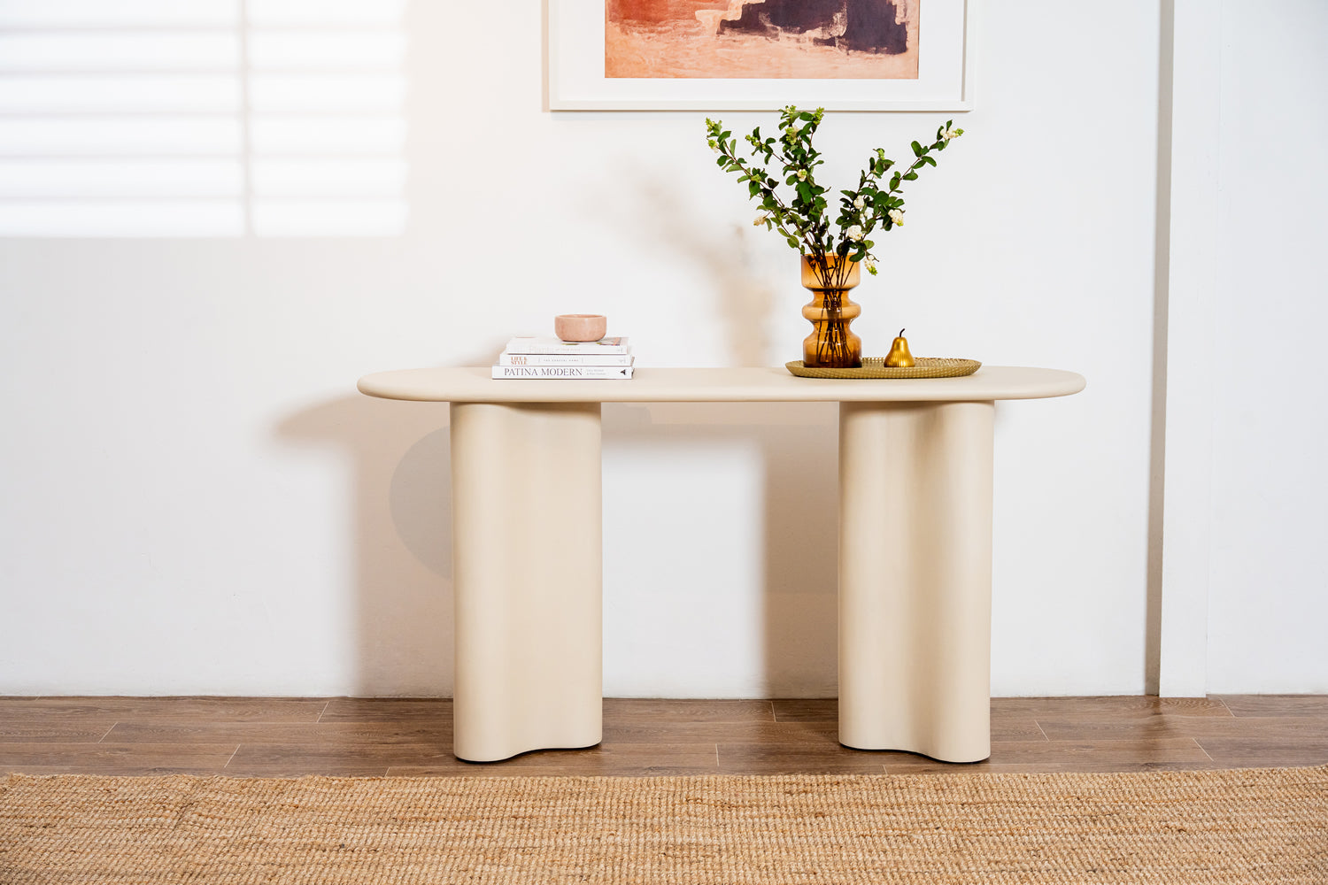 Coastal Console Table - Pebble