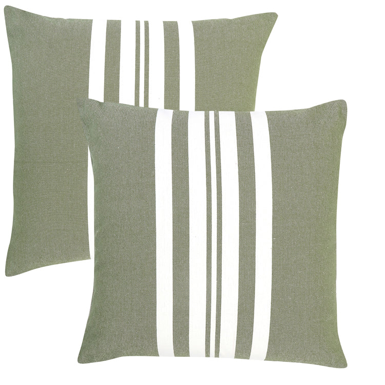 SunStrip O/Door Cotton Cushion 50x50cm - Green