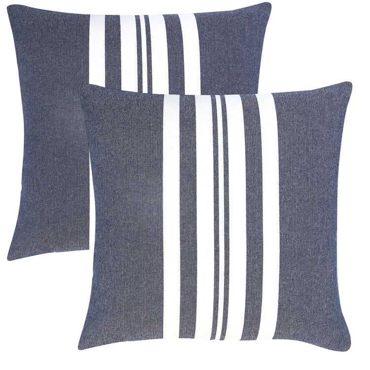 SunStrip O/Door Cotton Cushion 50x50cm - Navy