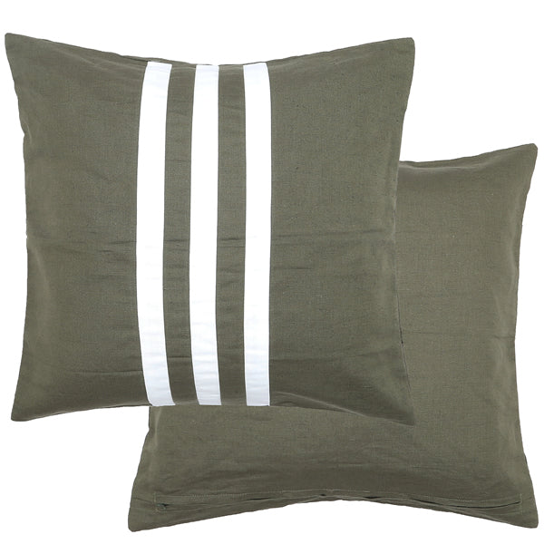 Quill Rev Cot Cushion 50x50cm - Olive