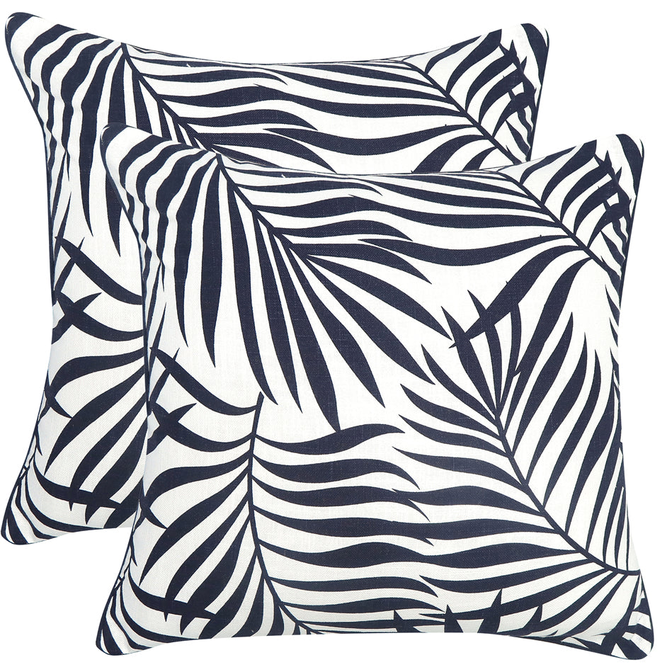 Palmy Days Cotton Cushion 50x50cm - Navy