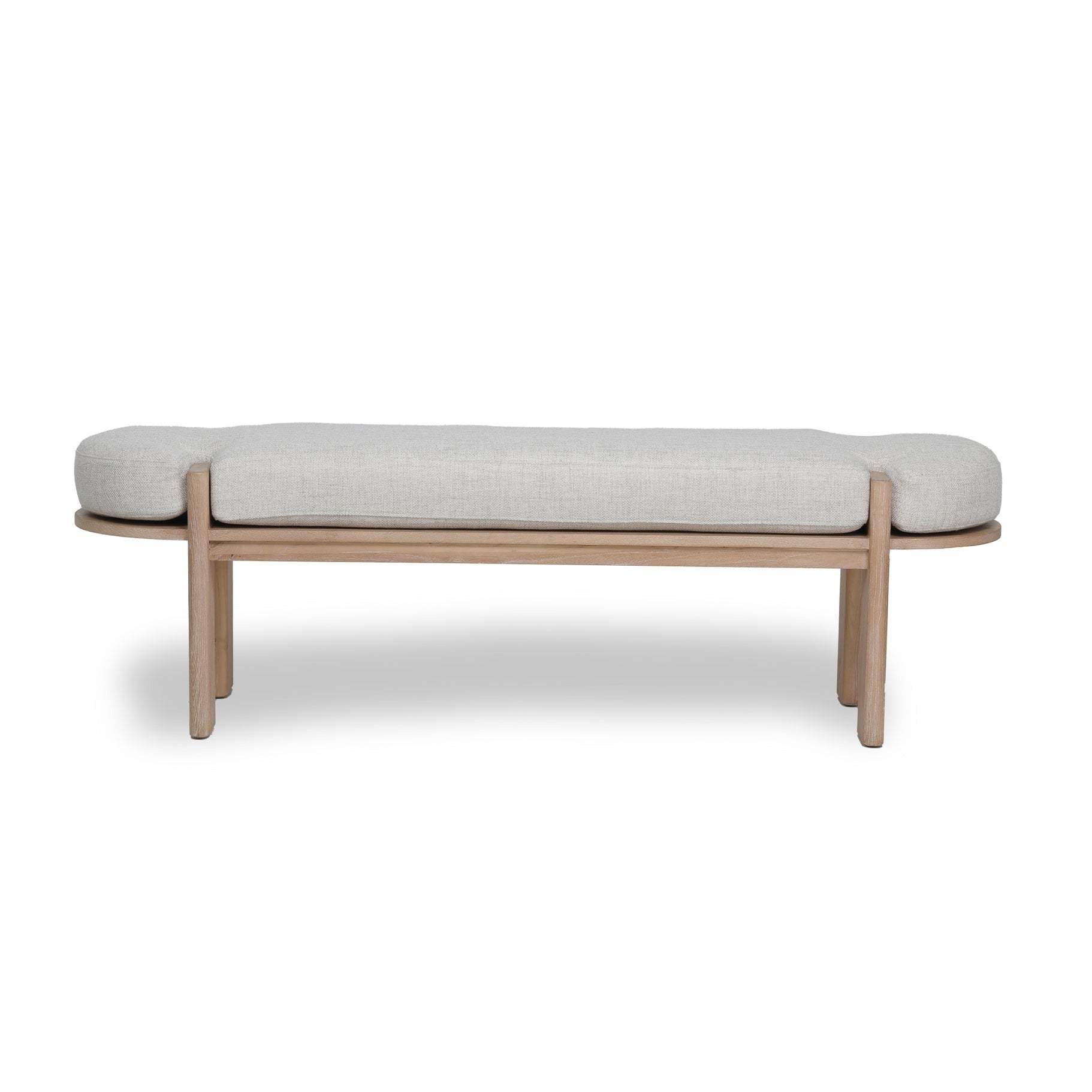 Jahoda 1.6m Light Natural Elm Bench - Natural Linen