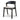 Davis Black Dining Chair - Grey Seat (Set of 2)