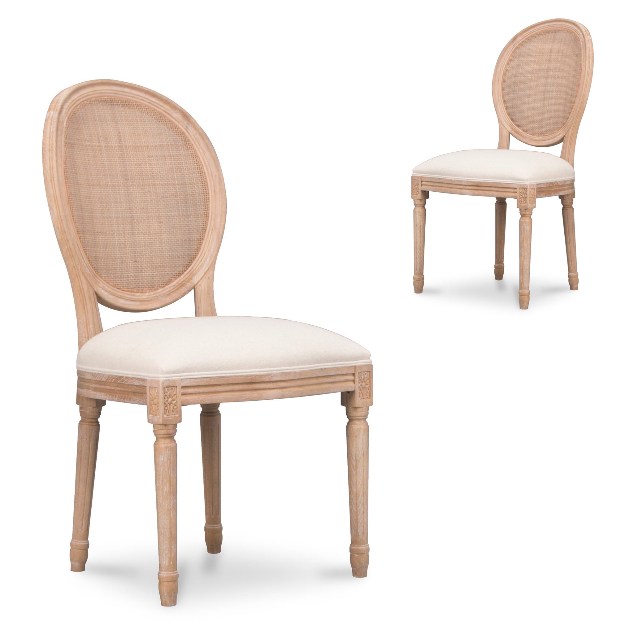 Lenora ELM Dining Chair - Light Beige (Set of 2)