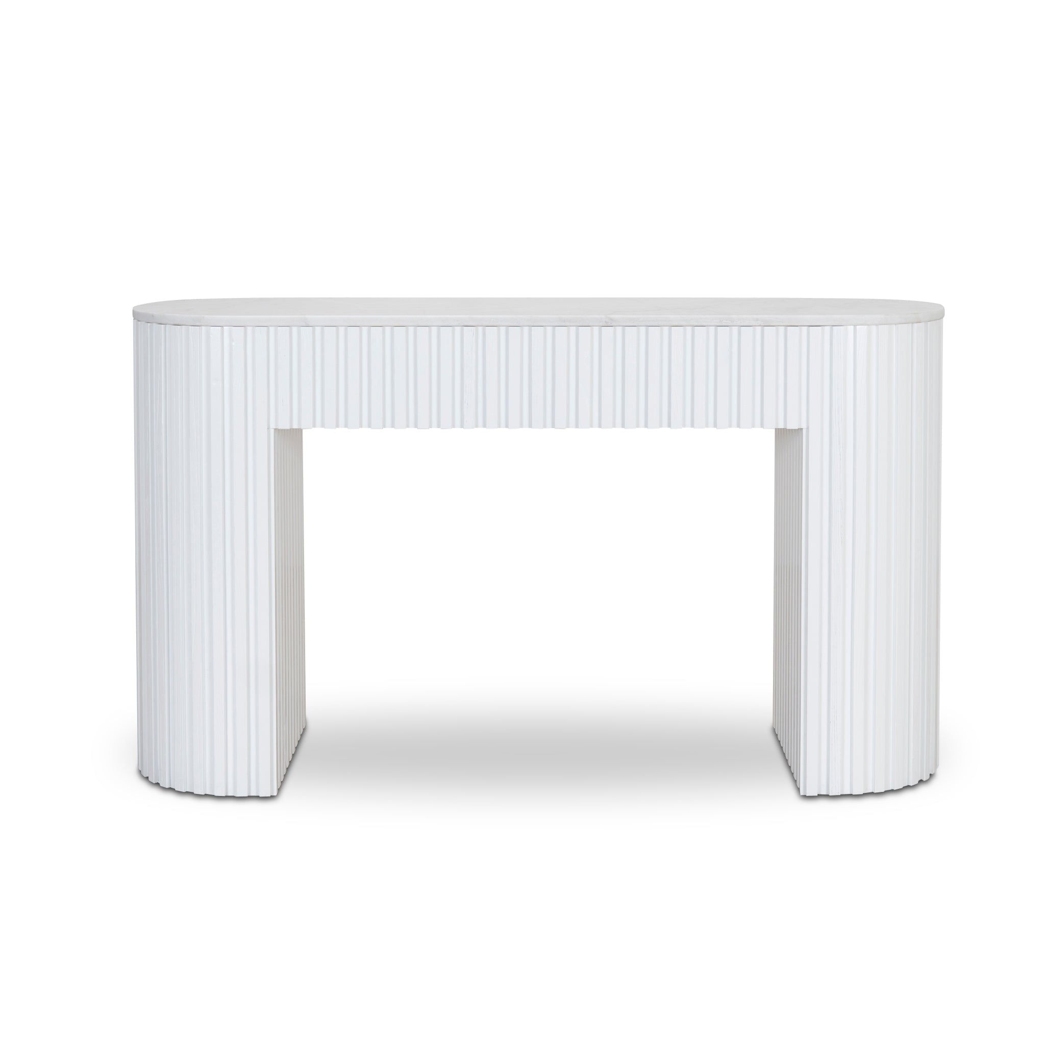 Mcmahon 1.5m Marble Console Table - White