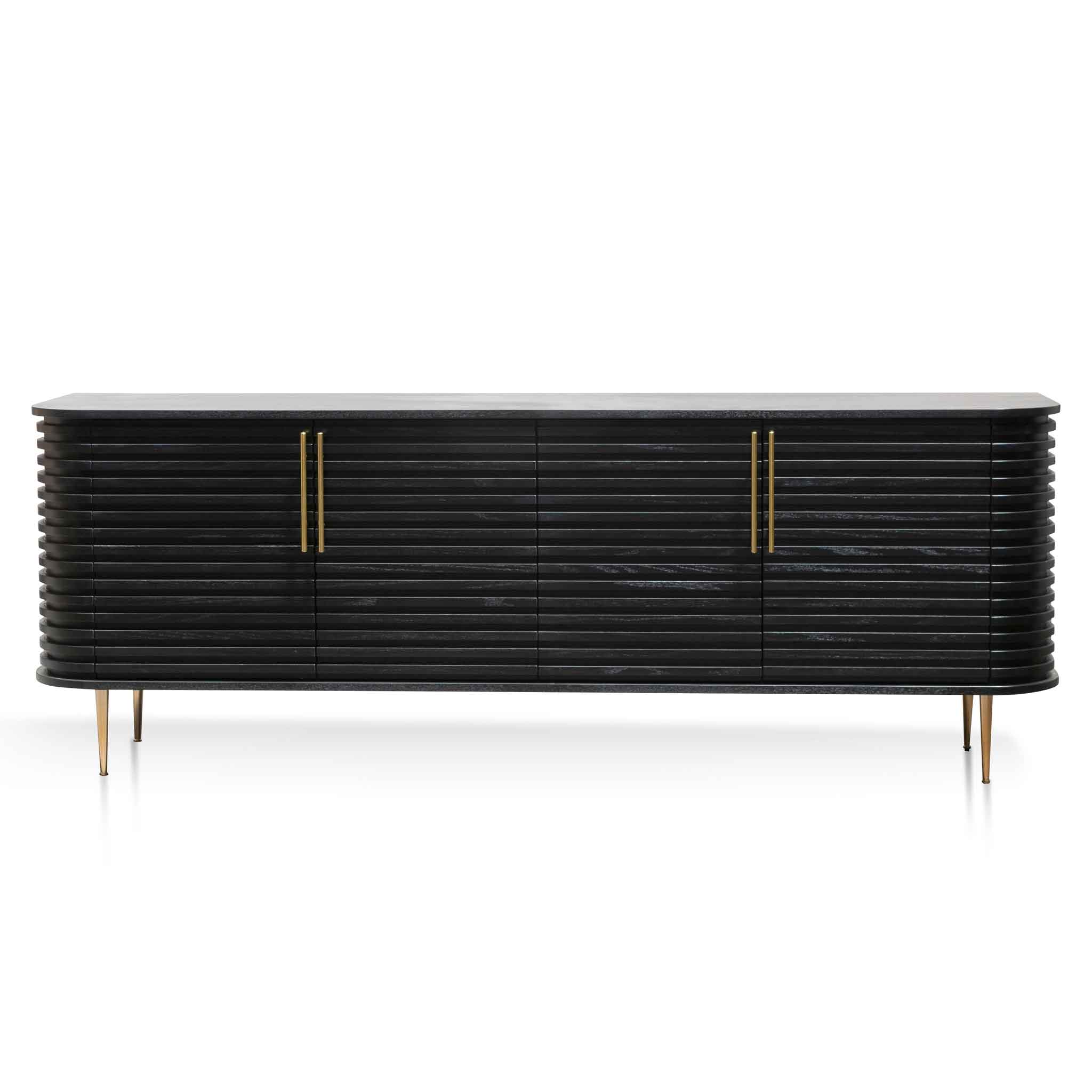 Domenic 2.2m Buffet Unit - Textured Espresso Black