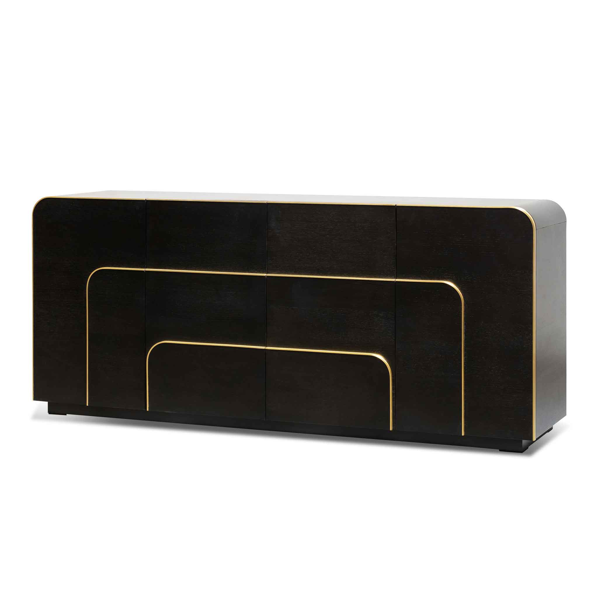 Harley 2m Buffet Unit - Textured Espresso Black