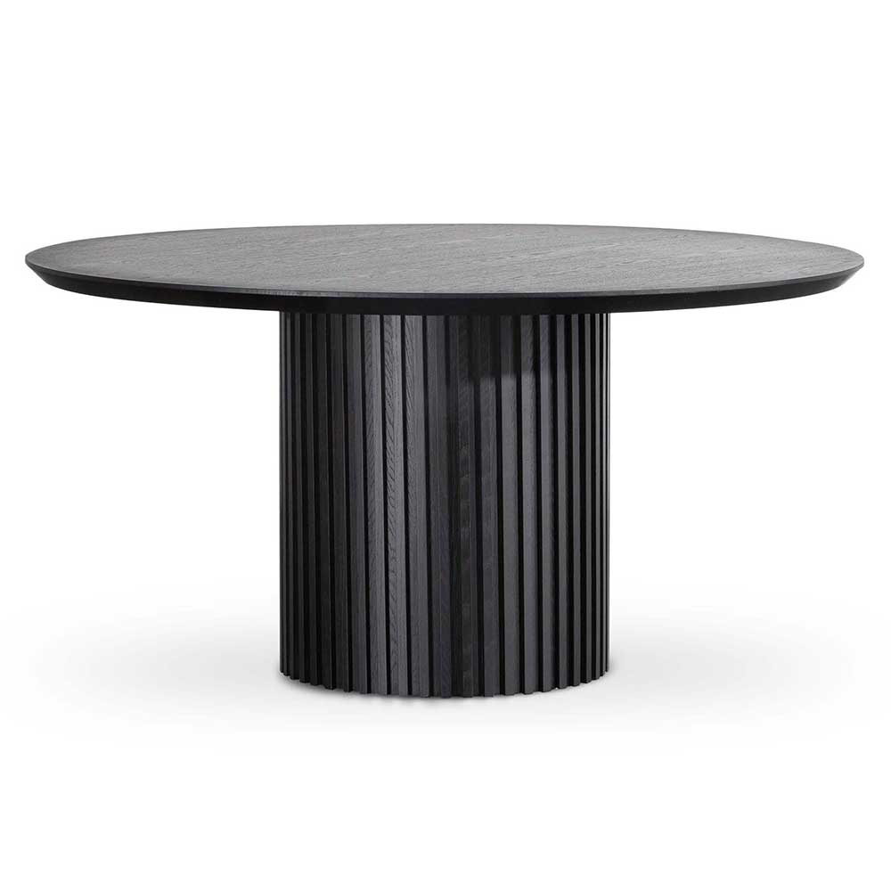 Marty 1.5m Wooden Round Dining Table - Black