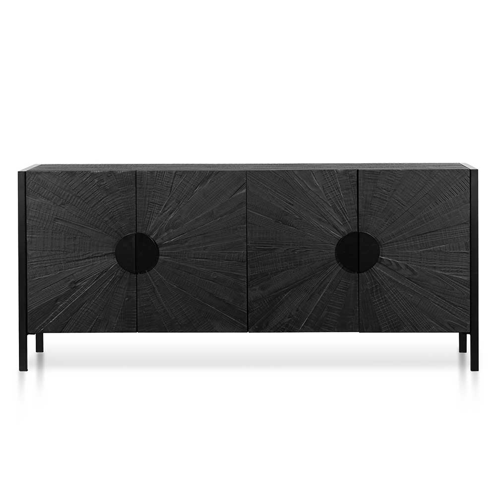 Adaline 1.8m Wooden Buffet Unit - Black