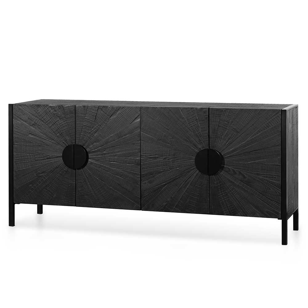 Adaline 1.8m Wooden Buffet Unit - Black