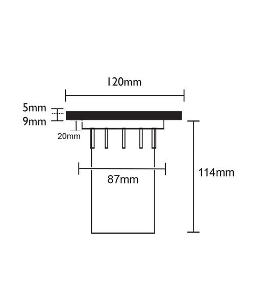 Inground Up Light MR16 Round Stainless Steel 316 IP67 Faceplate 120mm Open