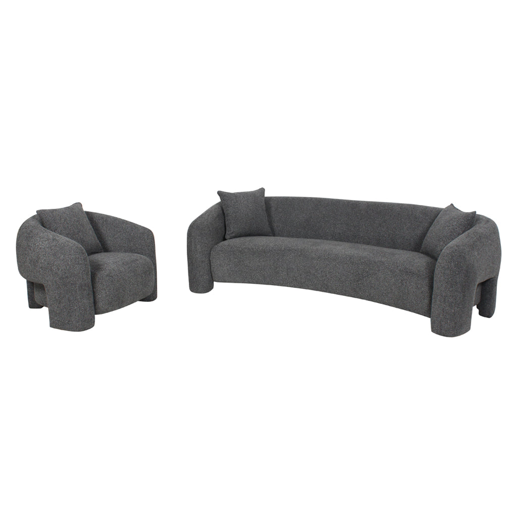 Jam 3 Seater Sofa - Coral Charcoal