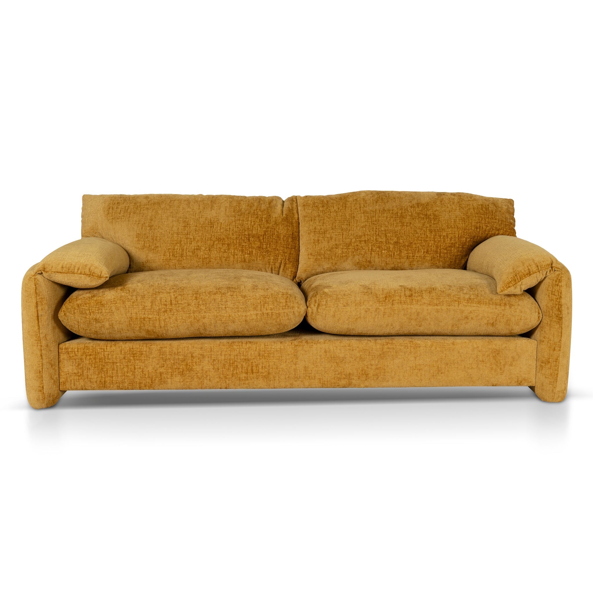 Jordie 3 Seater Fabric Sofa - Ochre