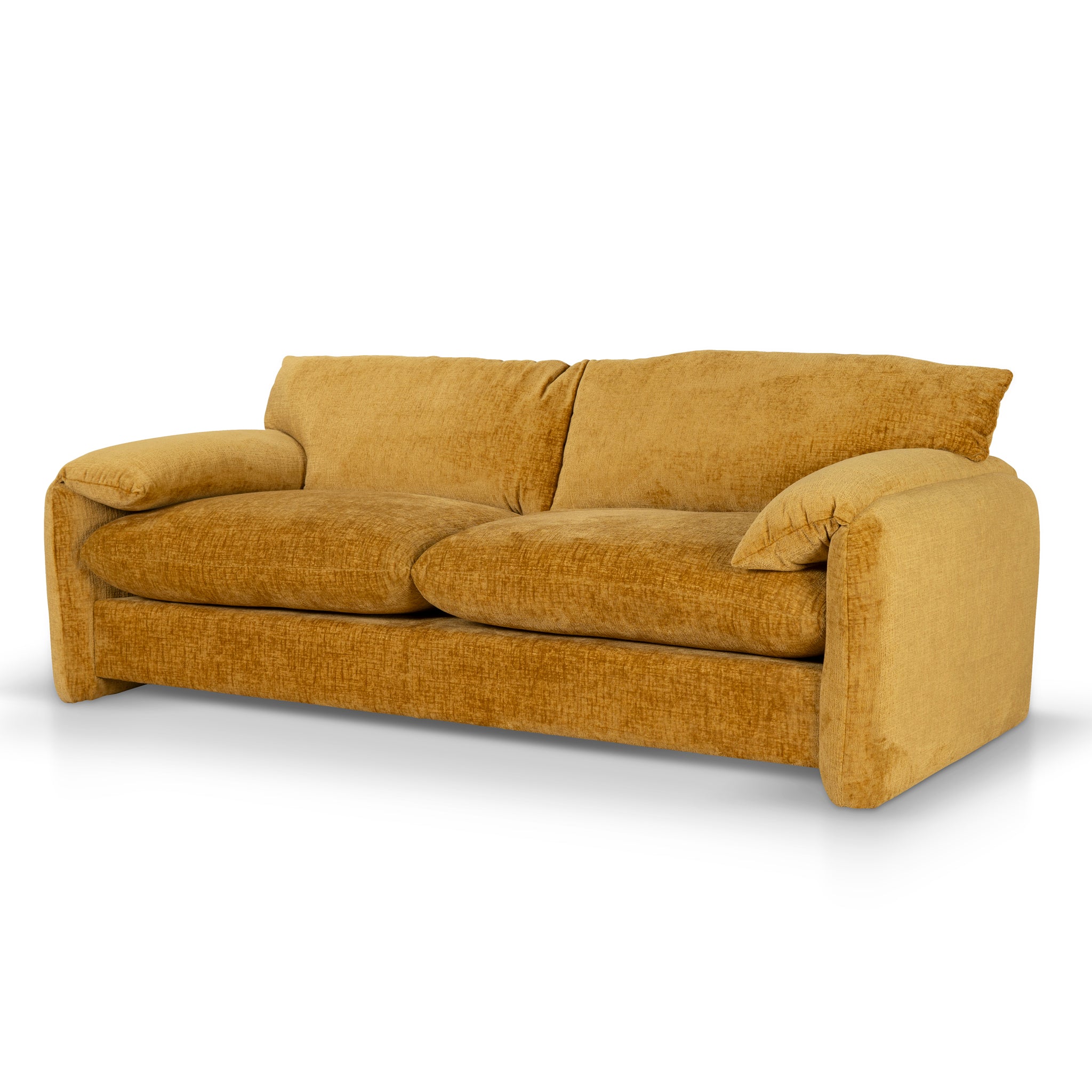 Jordie 3 Seater Fabric Sofa - Ochre