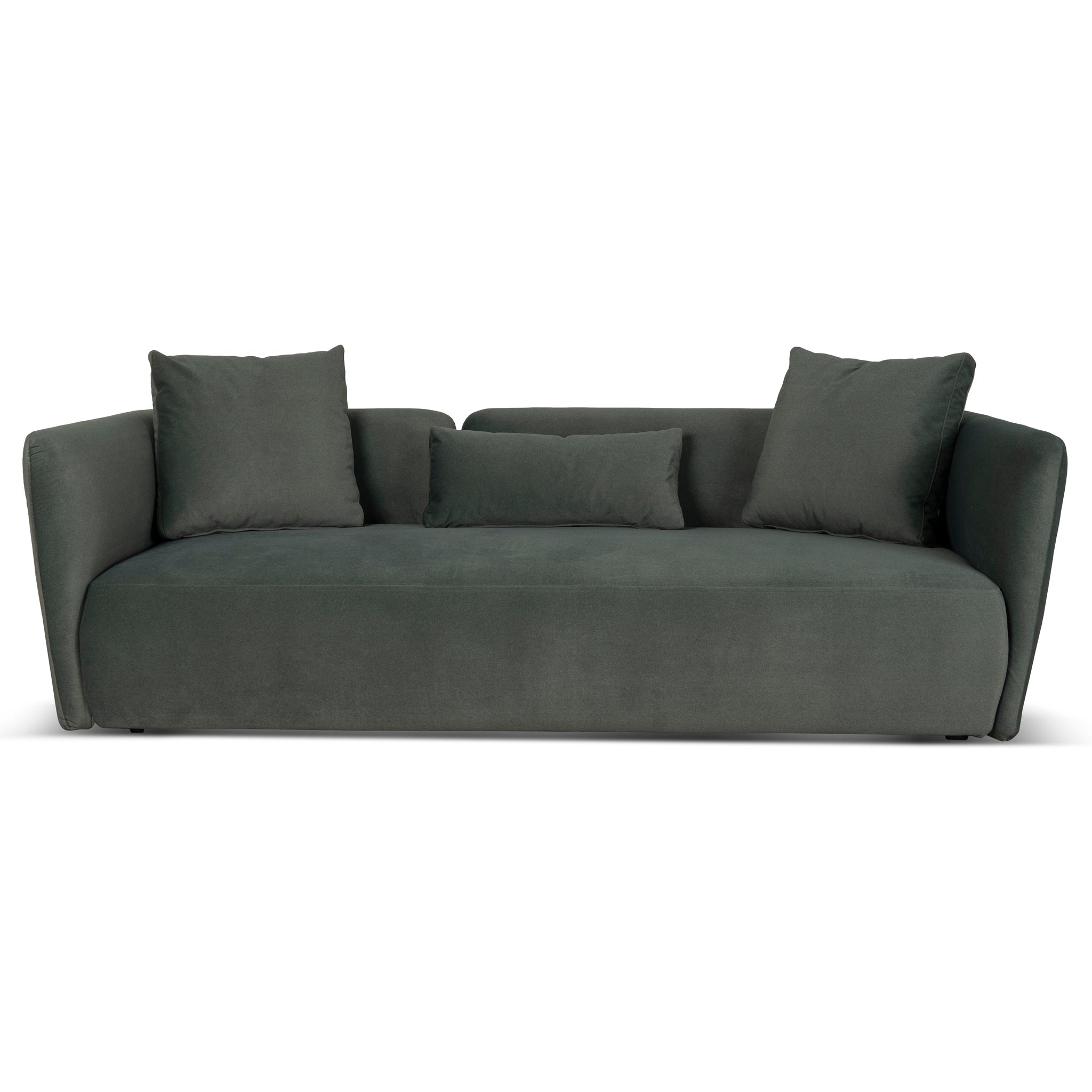 Willian 3 Seater Fabric Sofa - Burnt Green