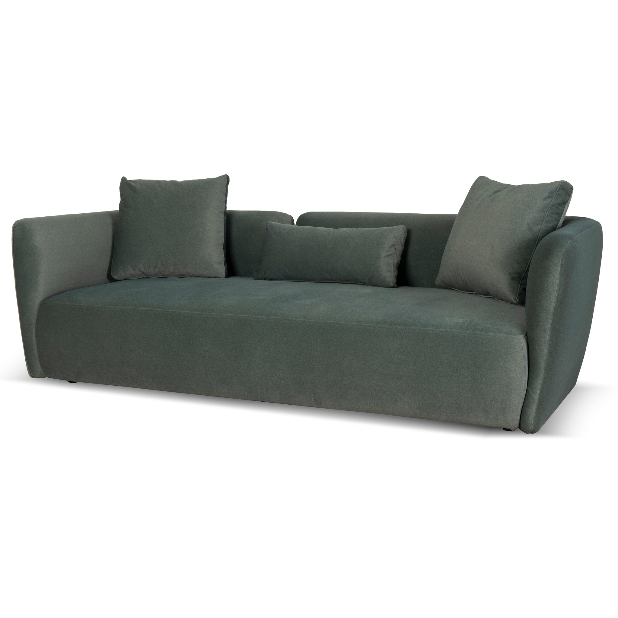 Willian 3 Seater Fabric Sofa - Burnt Green