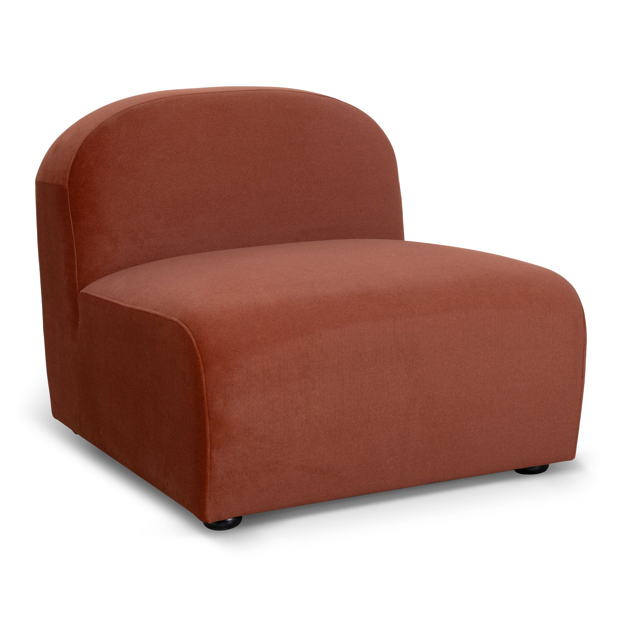 Soma Additional Armless for 4 Seater Sofa - Umber Orange
