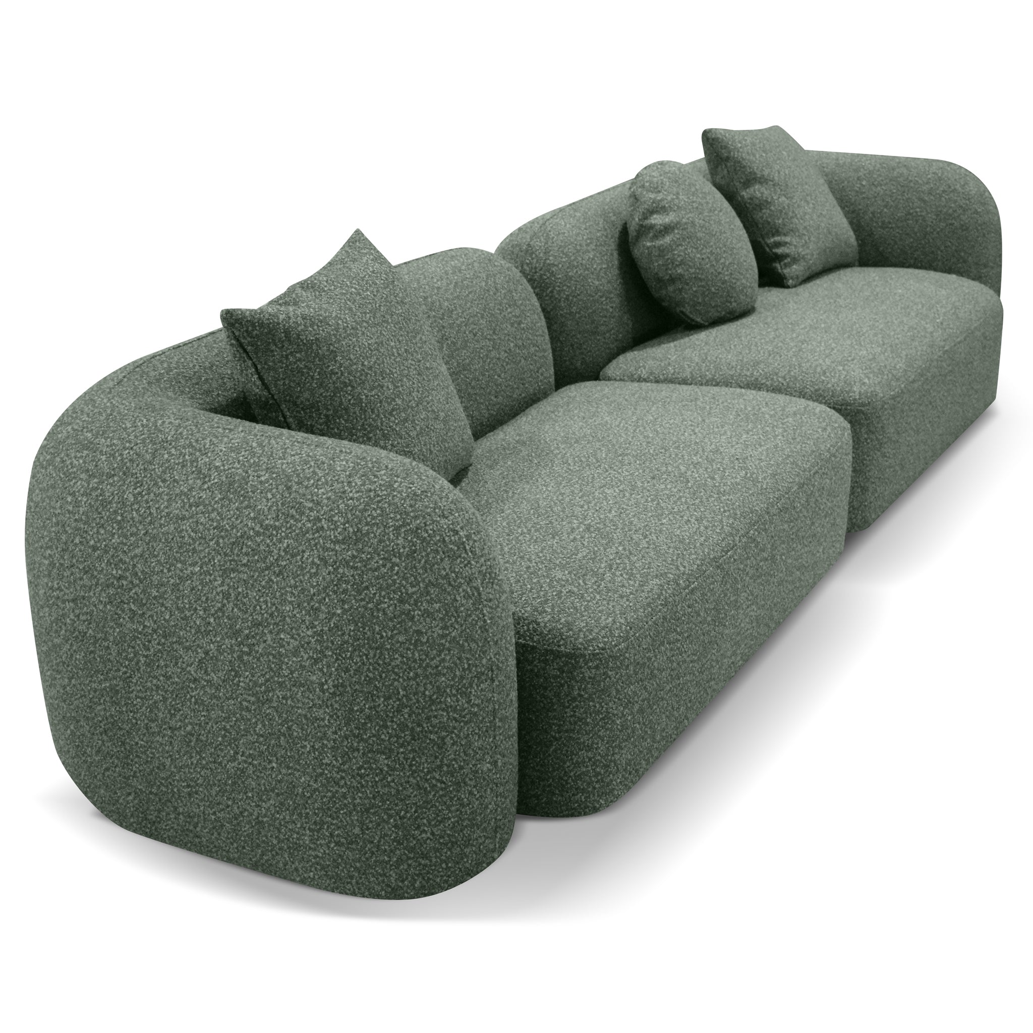 Justus 4 Seater Sofa - Amazon Green