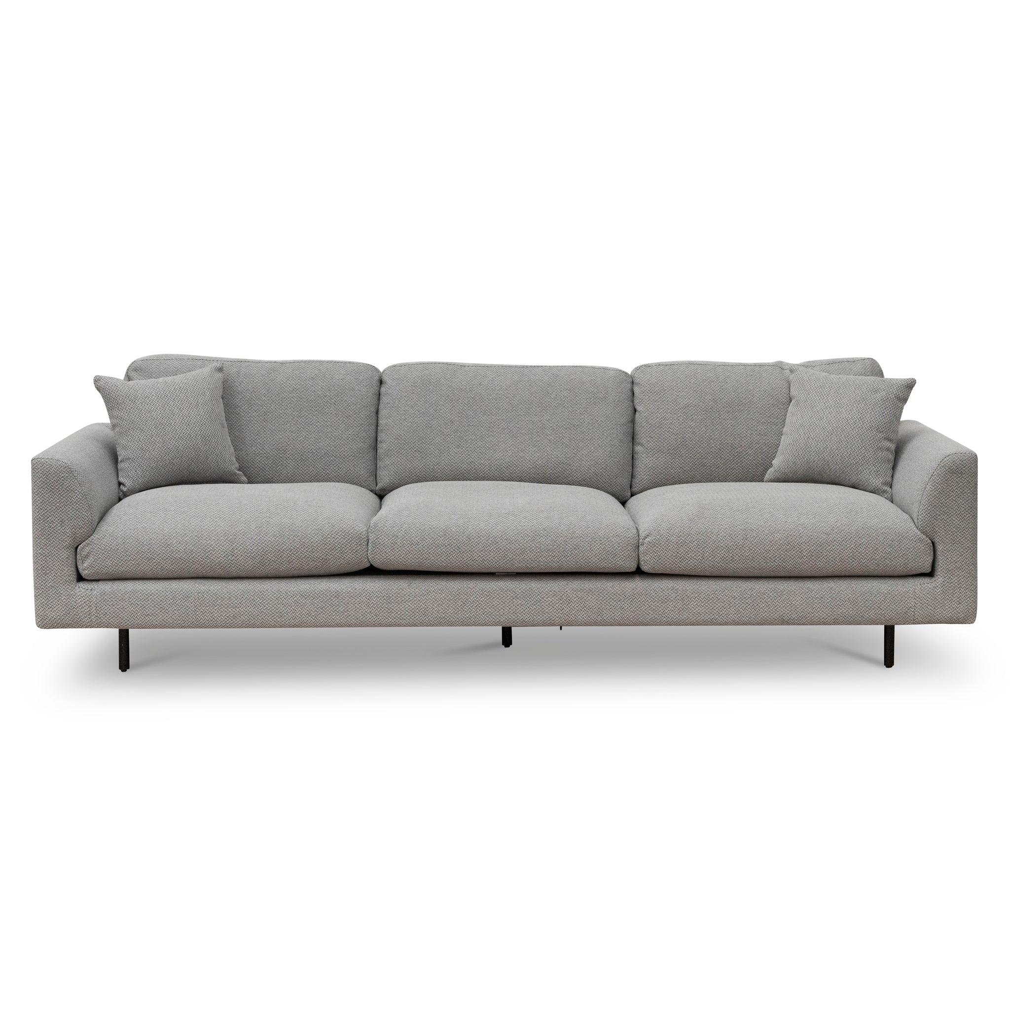 Osvaldo 4 Seater Fabric Sofa - Grey